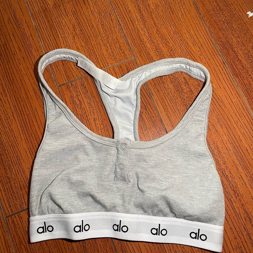 Alo ribbed henley bra - Picture 1 of 4